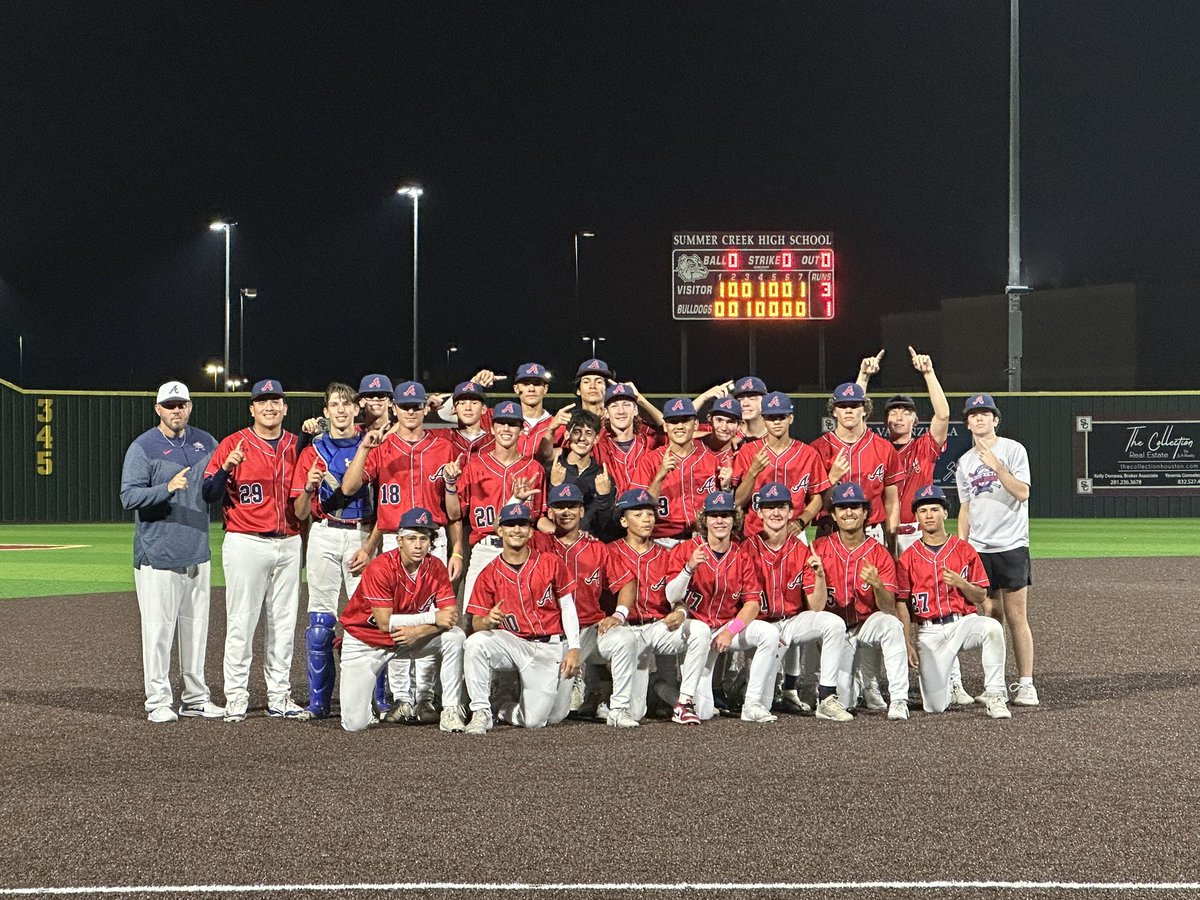 Congratulations to the JV  Eagles ⚾️ on their Win and earning the title DISTRICT CAMPS with 1 game left in the season!
Atascocita - 3
Summer Creek - 1
Great Team Win!
#GRIT