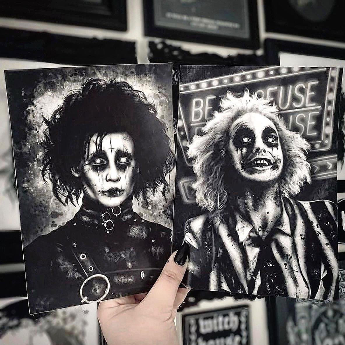 Eternal_Horror_'s tweet photo. ‘Everyday is Halloween isn’t it? For some of us..’ 🎃

Tim Burton prints available on our website  🖤 https://t.co/G9sFGgvubh