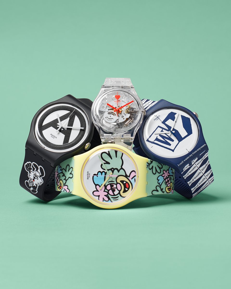 We've joined forces with Japanese graphic artist VERDY to create the Swatch x VERDY Collection featuring his most iconic characters and projects! Available on April 25. swat.ch/4b2wQIu #SwatchxVERDY