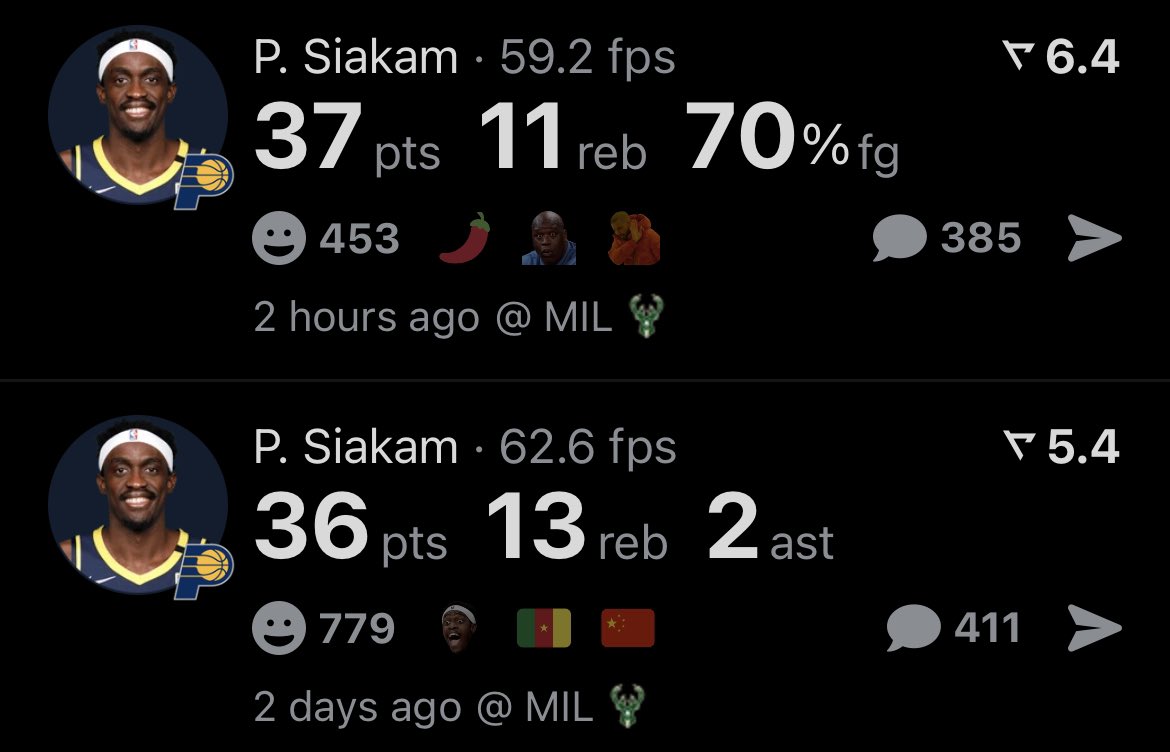 realapp_'s tweet photo. Pascal Siakam in his last 2 games:

73 PTS, 24 REB, 8 AST, 1 TO

🔥🔥🔥 https://t.co/SA4SvxxvUC