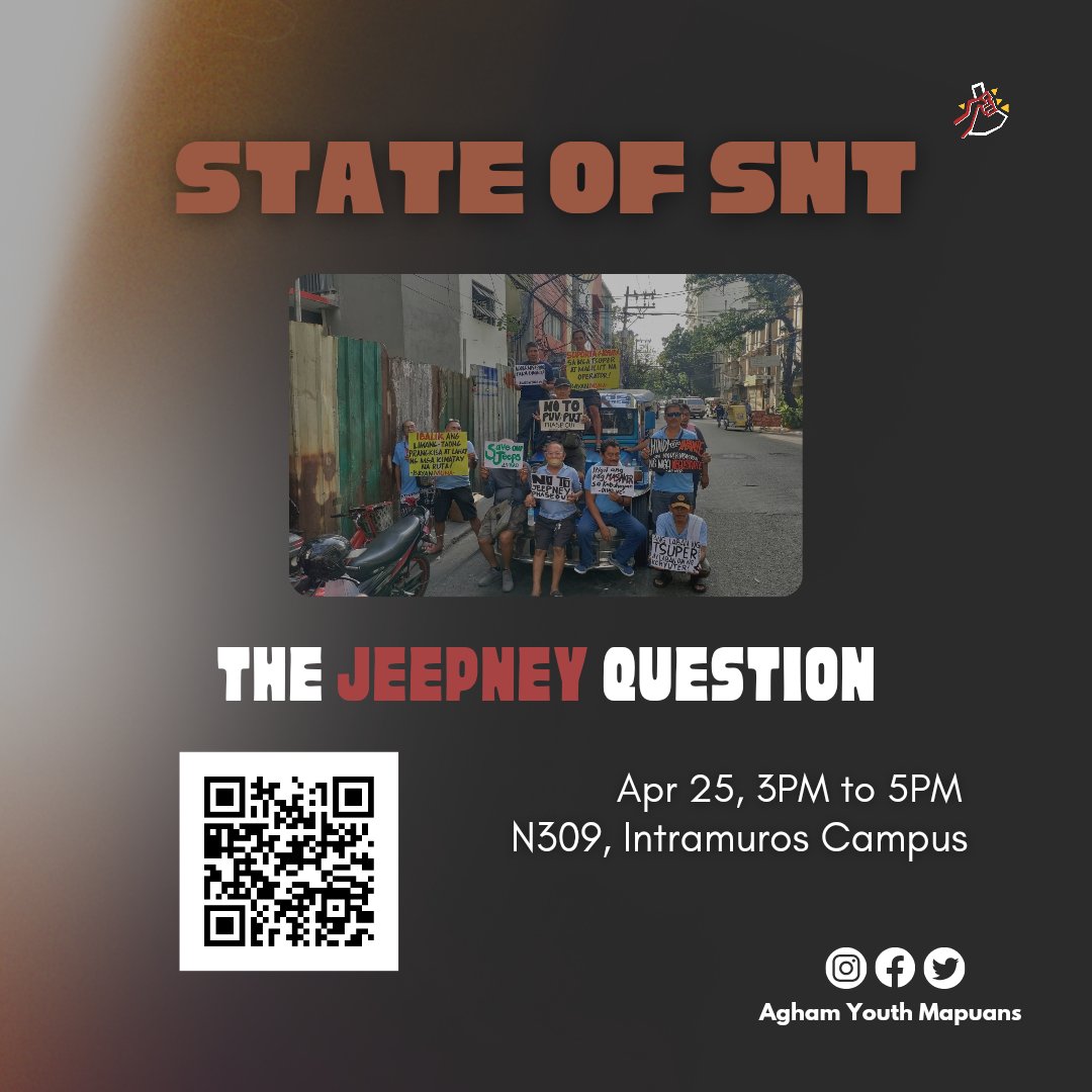 In a country abundant in resources for manufacturing, why do our jeepney drivers have to face the phaseout? Why can't we just produce our own jeepneys? Join us in a discussion on the state of our manufacturing industries and how it enables anti-people policies!

#NoToPUVMP