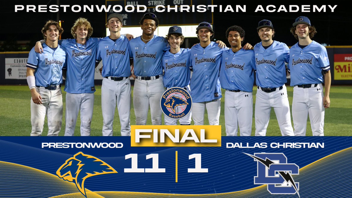 LIONS WIN!!!! The Lions defeated Dallas Christian tonight 11-1! Thank you to all senior families and teachers who came out to be honored! It's a great day to be a LION! ⚾ 🦁 @prestonwood_bsb