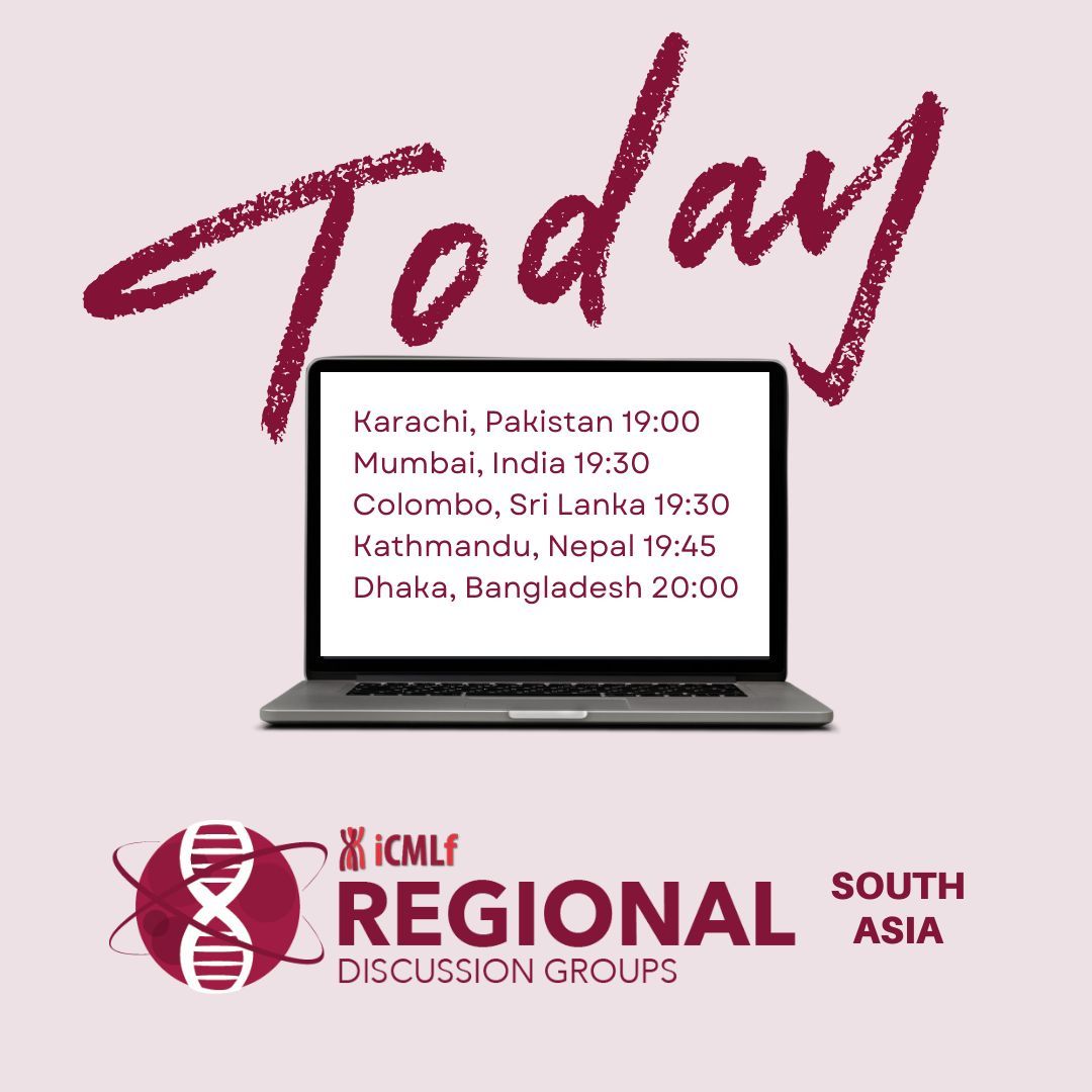 We're looking forward to seeing those who signed up for the first South Asia Regional Discussion Group of 2024 today. 

It's not too late to join us - you can sign up here buff.ly/4citDpB 

See you there!

#CML #iCMLf #ChronicMyeloidLeukemia #RegionalDiscussionGroups