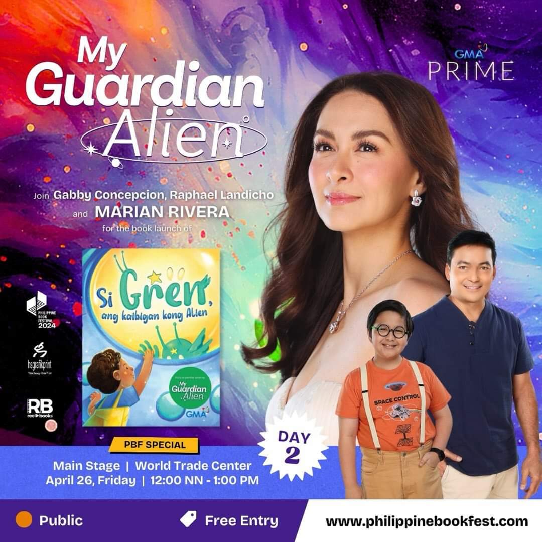 Join MARIAN RIVERA, Gabby Concepcion, and Raphael Landicho for a book launch on the Main Stage of the Philippine Book Festival this April 26, 2024 at 12NN! #PBF2024 #MarianRivera #AllAccessToArtists #fAAAmily