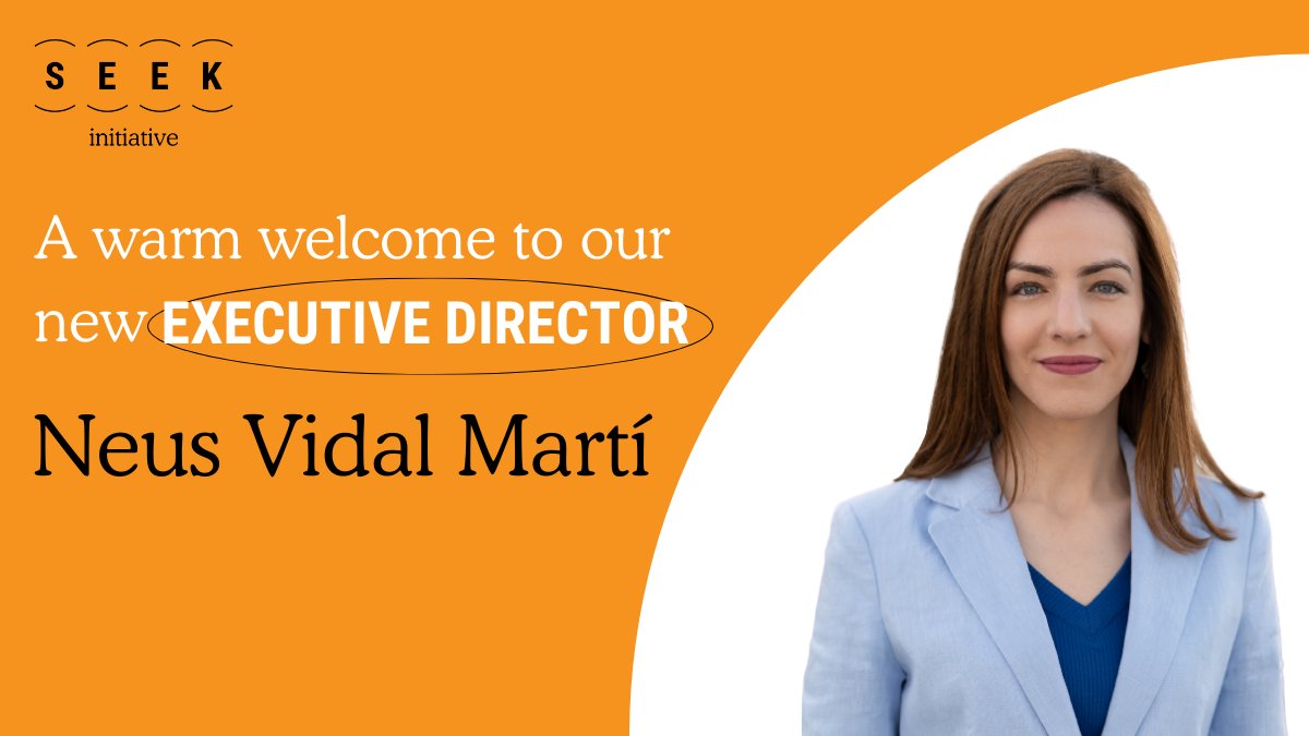Seek Initiative (@seekinitiative) on Twitter photo We're thrilled that Neus Vidal Martí <a href="/neusvidal/">Neus Vidal</a> is joining Seek as our Executive Director. We're thrilled that Neus Vidal Martí <a href="/neusvidal/">Neus Vidal</a> is joining Seek as our Executive Director.