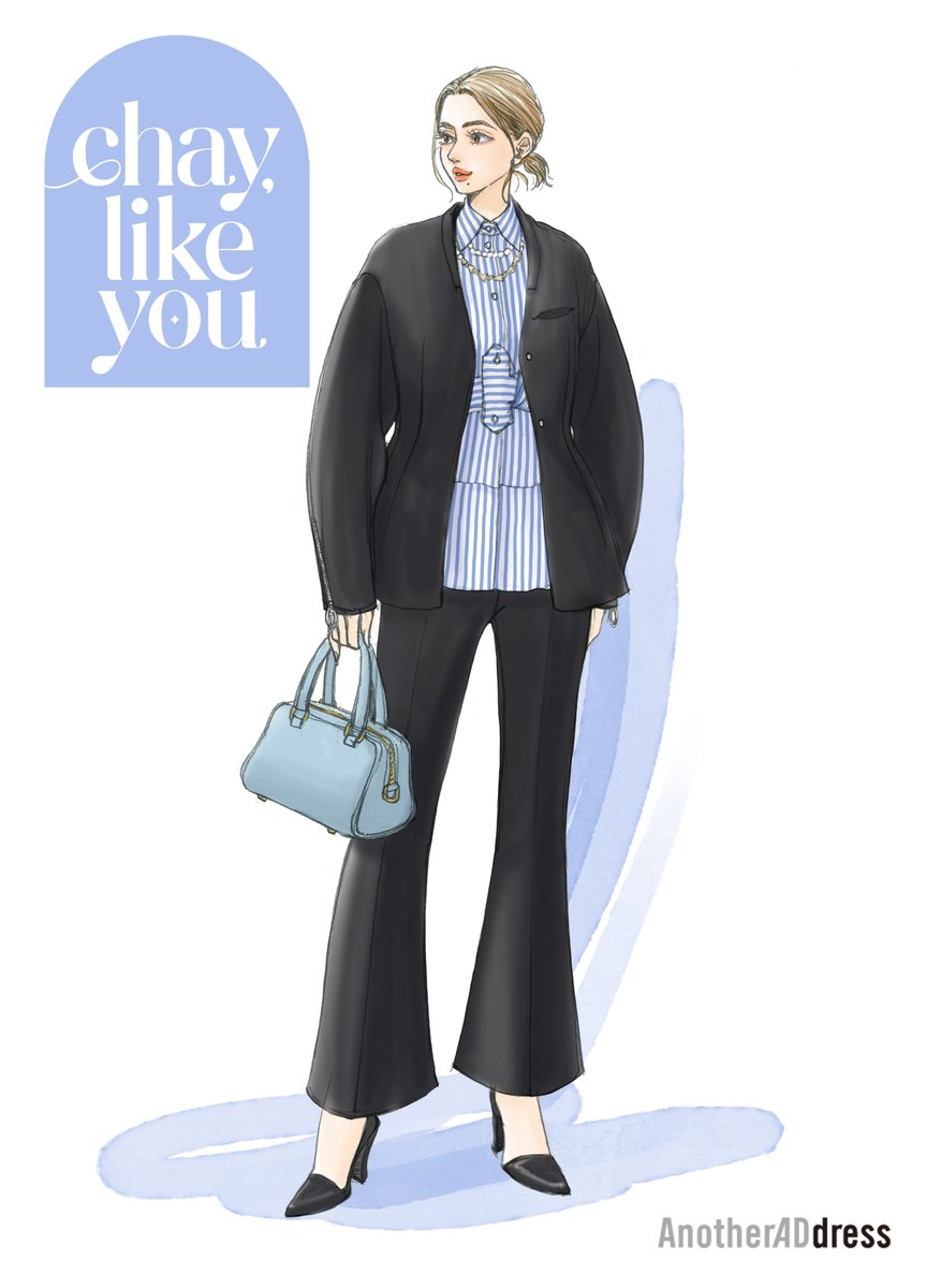 chaylikeyou897's tweet photo. 洋服のサブスク #AnotherADdress から取引先に訪問コーデ💼

♡YOHEI OHNO #ノーカラーユニフォームジャケット
♡#CINOH #コットンス卜ライプベルテッドシャツ
♡YOHEI OHNO #センターシームフレアパンツ
♡ADER.bijoux #3wayストーンパールネックレス
♡Maison Vincent #ミニボストンショルダーバッグ https://t.co/1KBU9X7BLy
