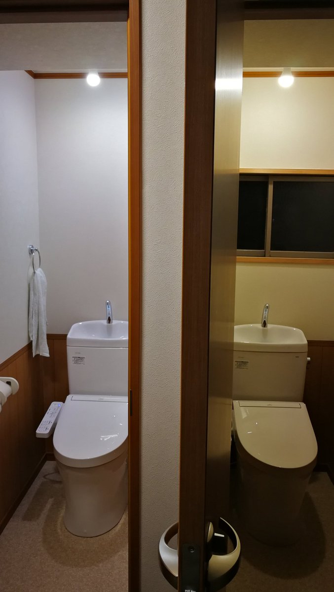 Awajitei1960's tweet photo. ついに(小躍)
つひに(感謝の舞)
洋式トイレに(泣)❗
男女別(号泣)‼️←超重要
広くなりました(約二倍)
勿論、和式トイレ派にも対応可能です‼️

禁煙ですからね。
今後、手摺も付けるしペーパータオルにします。
(男子全員‼️)オシッコも座ってね。
手は洗おうね(特に男子‼️)
あとは..嬉し過ぎて(文字数) https://t.co/xsbcobvkJX
