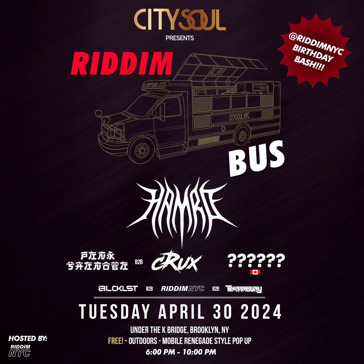 AndrewBLCKLST's tweet photo. Yo it’s @riddimnyc sweet 16 

RSVP :: https://t.co/N7PdwPfd4r

Pull up early been tellin y’all to do that since the first one last year https://t.co/RQu9sM45Ij