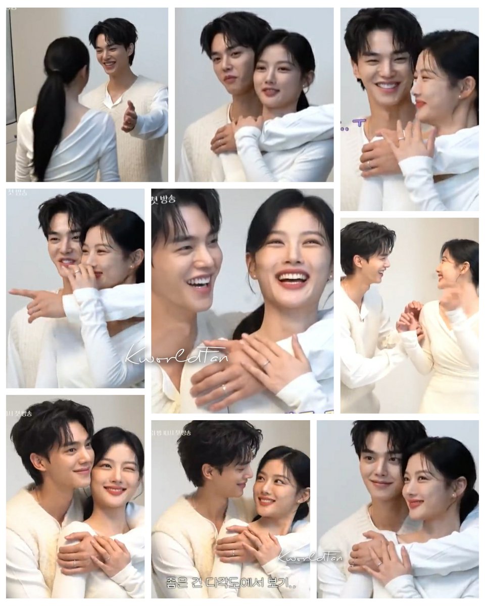 It was KangYoo at My Demon Poster shooting and not DoWon, yet they were as lovey dovey as their characters ❤
She was shy sometimes while he was openly showing his happiness. 
He also hugged her with both hands but PD used the other photo. 
#송강 #김유정  
#SongKang #KimYooJung