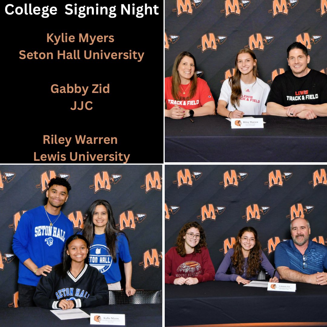 Last week, we had three of our seniors honored at our spring college signing night! Congrats to Kylie, Gabby, and Riley!