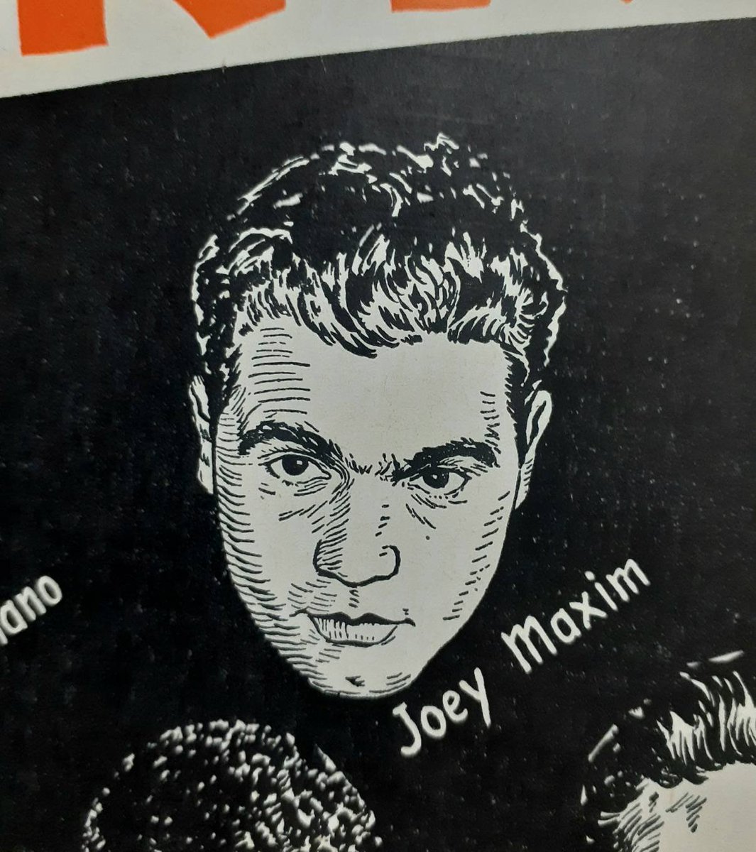 SHIRAIYOSHIO's tweet photo. 1952年王者一覧
Lヘビー級:ジョーイ・マキシム
人気階級に挟まれ不遇な階級、また負けも多く無敵な存在というわけでは無かった為か上下階級王者に人気では劣ってしまった印象。
ロビンソンに唯一のKO負け(棄権)をつけたのはあまり有名では無いようです。
#original8
#ringmagazine https://t.co/GDYo6So6j4