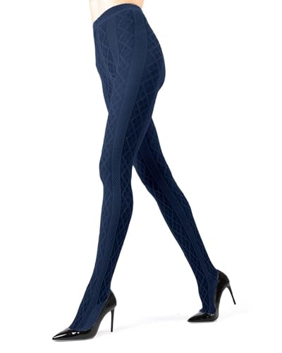 I just received MeMoi Juneau Diamonds Cotton Blend Sweater Tights - Small-Medium - Navy Blazer via Throne
