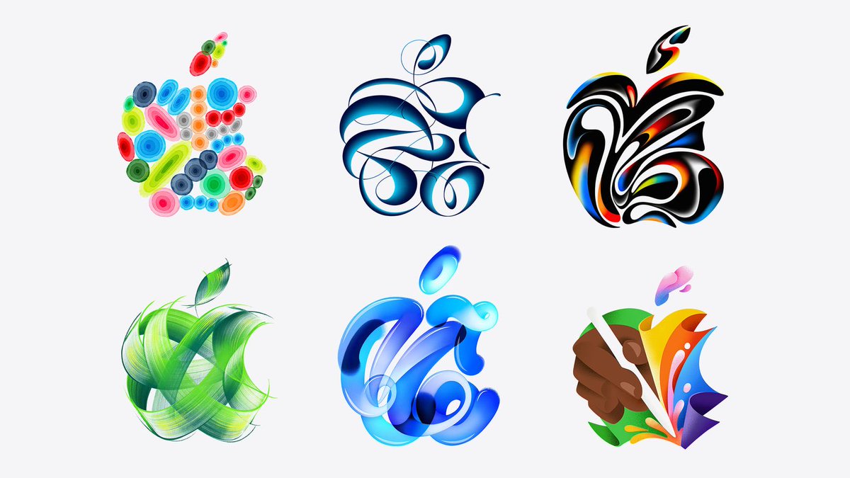 Apple is promoting its upcoming 'Let loose' event using six artistic logos amid the expectation that a new Apple Pencil is to be announced. #Apple #AppleEvent