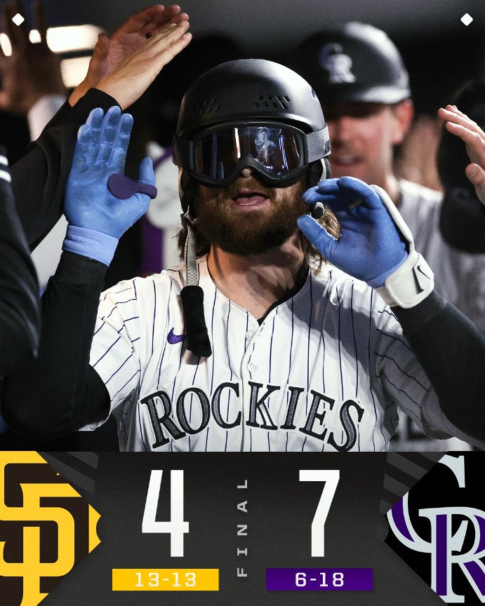 Brendan Rodgers leads the @Rockies to a grand W ‼️