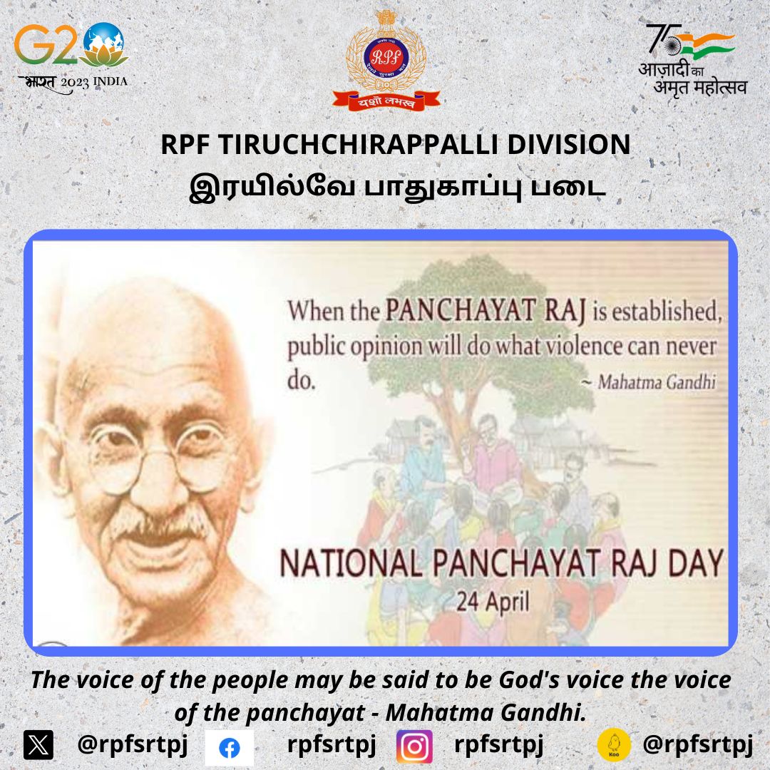 #PanchayatiRajDay   Mahatma Gandhi advocated panchayat raj as the foundation of India's political system. It would have been a decentralised form of government, where each village would be responsible for its own affairs.