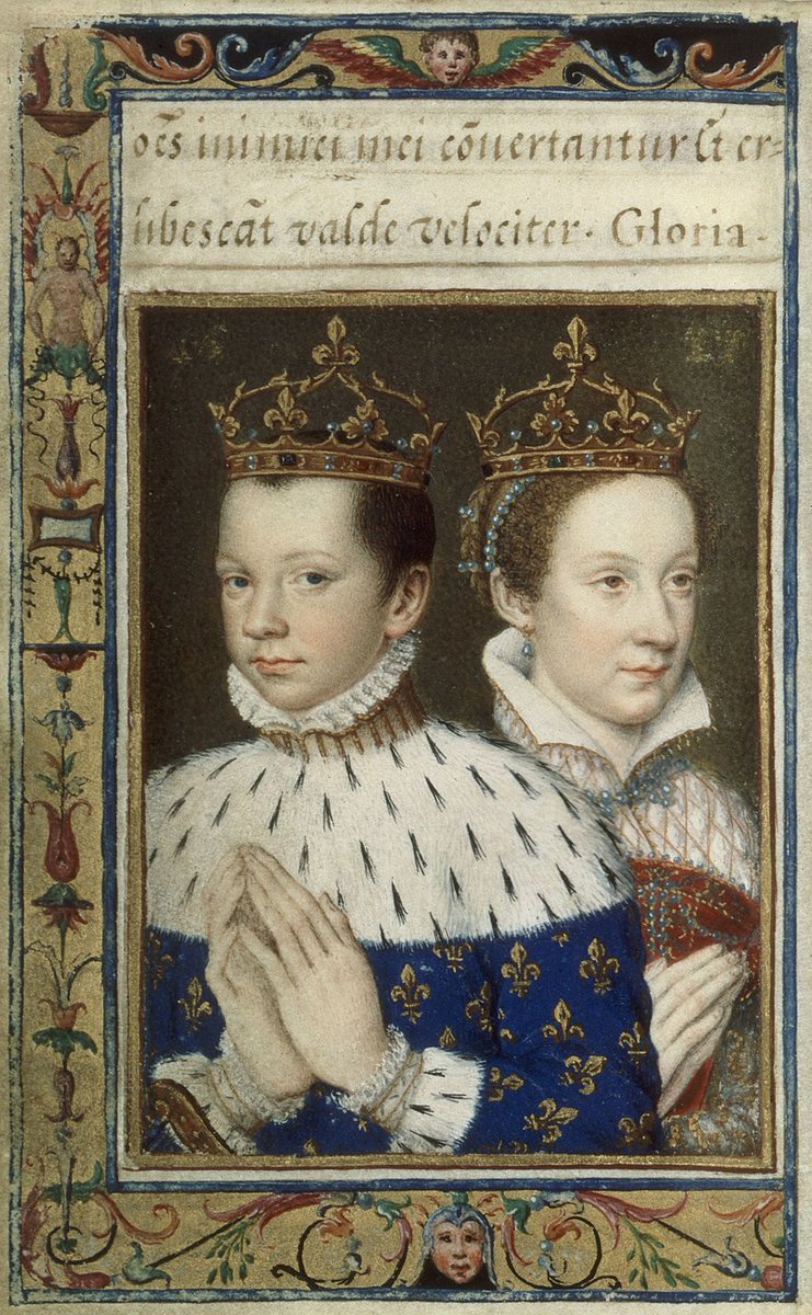 le 24 avril 1558 mariage dans la cathédrale Notre-Dame de Paris du dauphin François futur François II fils d'Henri II et de Catherine de Médicis avec Marie Stuart reine d'Ecosse fille de Jacques V et de Marie de Lorraine