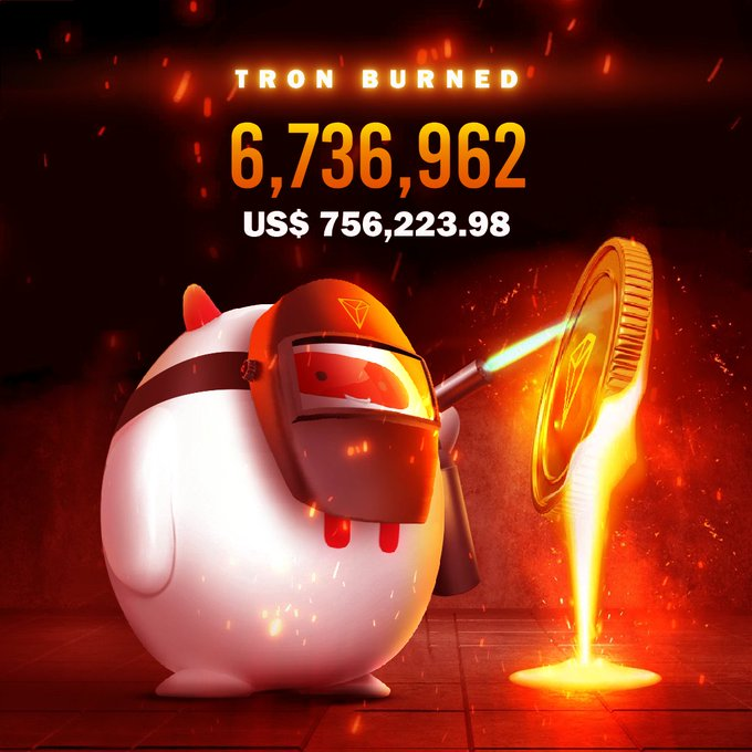 #TRON vừa đốt 11,805,057 #TRX vào ngày 22 tháng 4 🔥 thể hiện cam kết giảm phát và tăng trưởng giá trị 🚀 Với tỷ lệ sản xuất ròng âm là -6,736,962 🤯