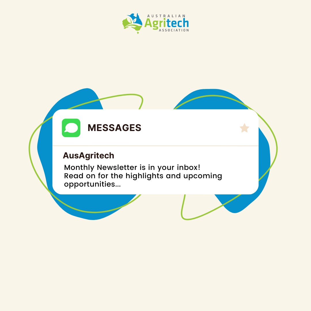Check your inbox of the latest in Agritech with the AusAgritech's newsletter! Sign up for the newsletter: loom.ly/YdOnRV0 Become a member: loom.ly/pybRlQI #Agritech #JoinUs #NewsletterAlert #AusAgritech #CollaborativeAgriculture