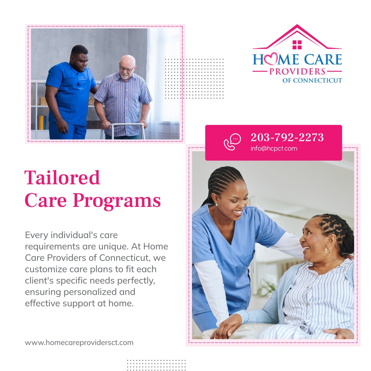 Experience care that's as unique as you are. Our personalized care programs are designed to meet your individual needs, promoting independence and well-being. #BethelCT #HomeCare #PersonalizedCare #IndividualNeeds #SupportServices