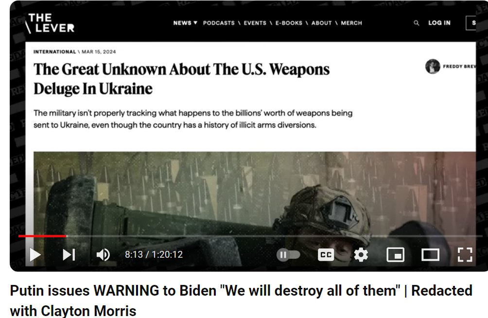 Putin issues WARNING to Biden 'We will destroy all of them' | Redacted with Clayton Morris：日本語訳
「プーチン大統領は、軍の最高責任者を通じて、
ワシントンDCに明確なメッセージを送りました。…