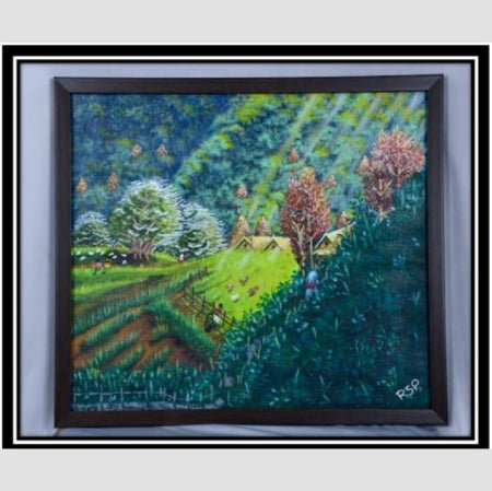 Let this stunning mountain view bring you peace and inspiration 🎨💫 

Buy Now :bhushanart.com/products/beaut…

#MountainPainting #NatureArtwork #ArtLovers #FineArt #ArtInvestment #ArtCollectors #CollectibleArt #MountainArt #PeacefulVibes #ArtisticSoul #FineArtCollectors