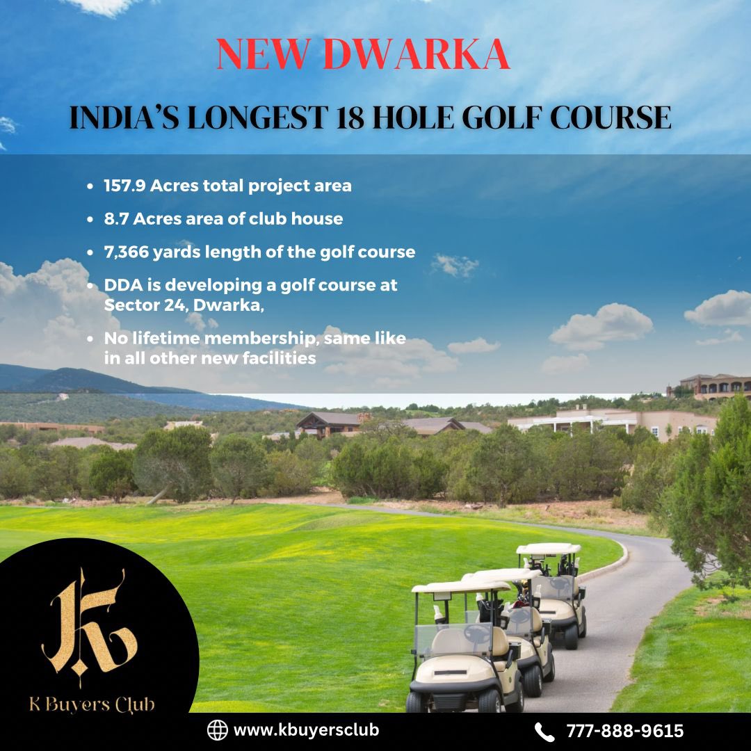 One of the largest 18 hole Gold Course is opening in Dwarka soon..

#goldcoursedwarka #kbuyersclub #dwarkadelhi #dwarkarealestate #channelpartner #dwarkadealers #dwarkaexpressway