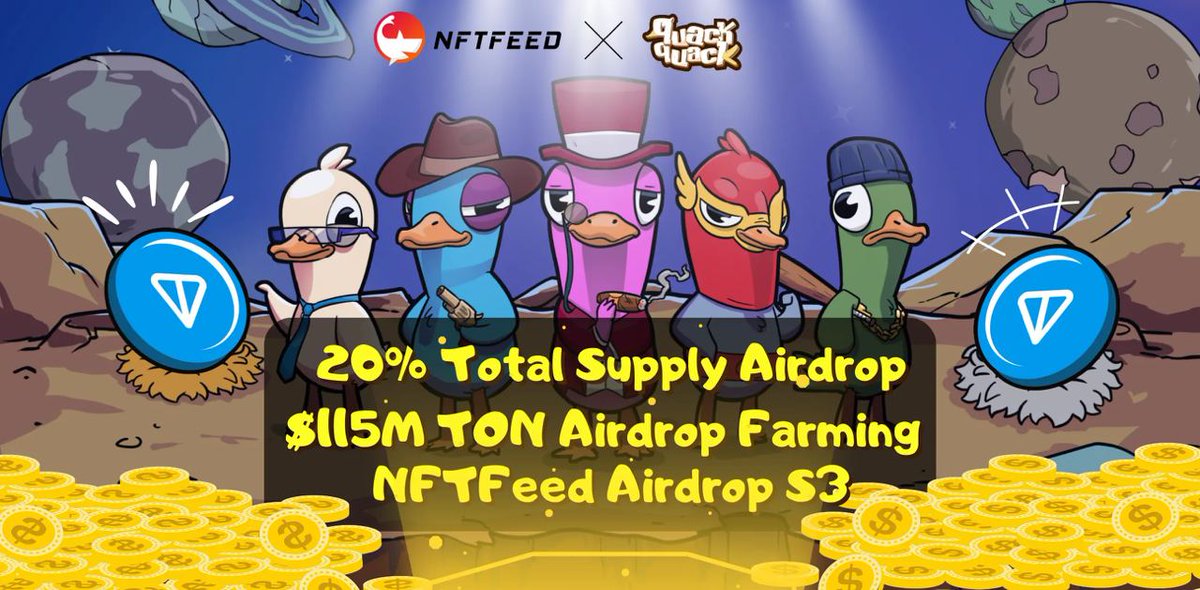 WeQuackQuack's tweet image. 🤑 Wanna to increase your slot in Quack&apos;s airdrop?

🥚 We&apos;re cracking open the golden-egg #giveaway just for you!

🤝 Within the collaboration with @NFTFeedOfficial, a share of our #airdrop pool (20% of our tokenomics) will be also distributed to participants of our event series,…