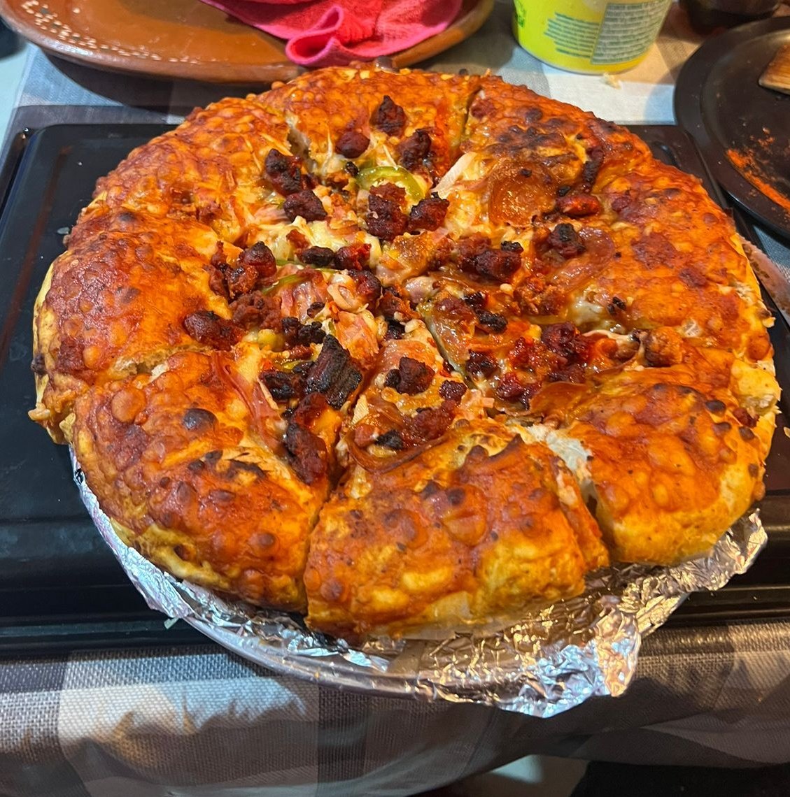 Mi hombre nos hizo unas deliciosass pizzasss❤️