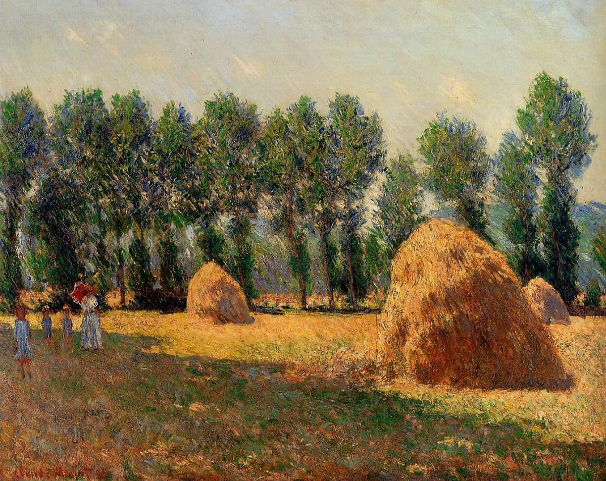 Haystacks at Giverny, 1885 Get more Monet 🍒 linktr.ee/monet_artbot
