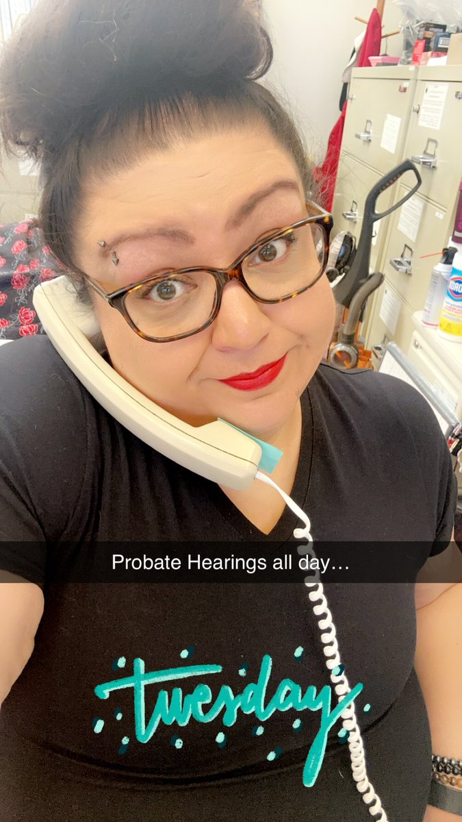 Our agency had 10 telephonic probate hearings today. I haven’t been on the landline that much since HS. Fun fact: These are the exact same phones the agency had when i had my 1st job as a clerk in HS circa 1996.