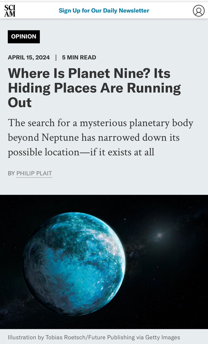 Konstantin Bogytin, an astronomer who helped popularise the Planet 9 theory, says he and his team have found yet more evidence that suggests that planet exists. The new work represents “the strongest statistical evidence yet that Planet 9 is really out there”, he said. 👽 ☄️