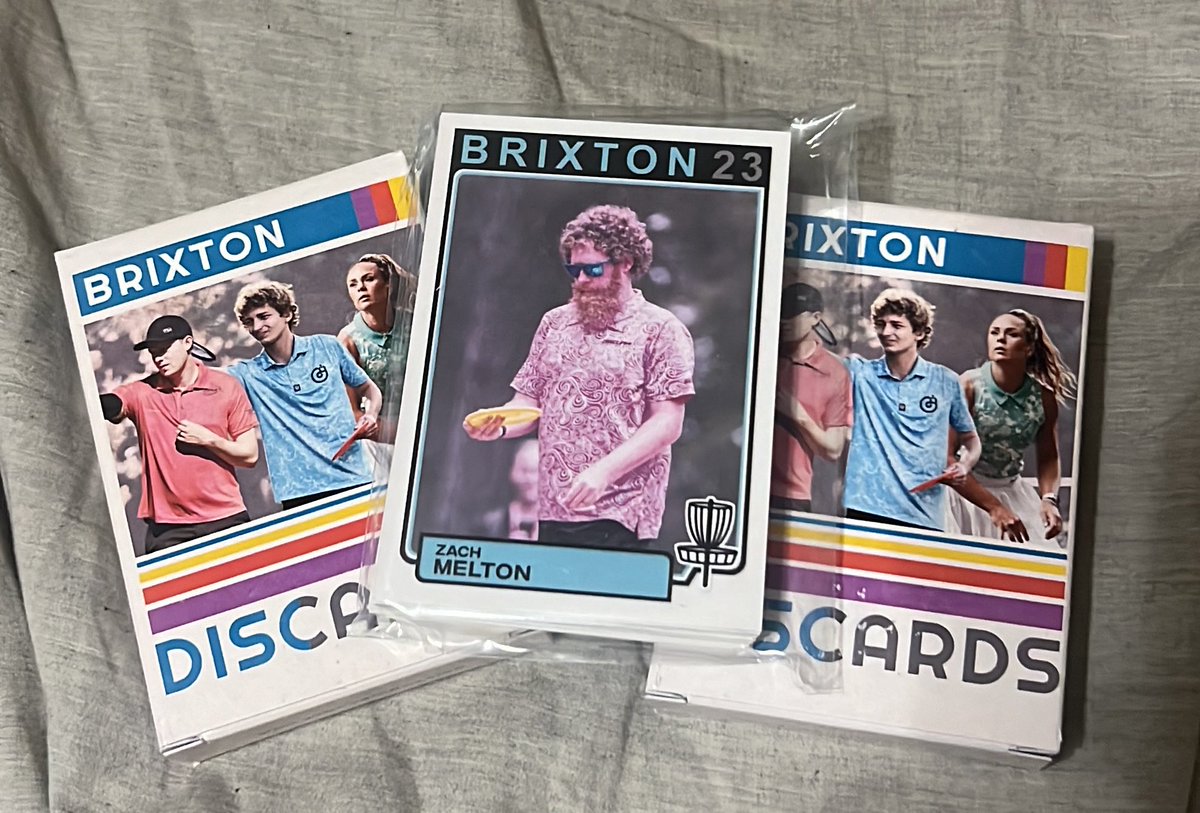 Signed some @BrixtonDiscGolf cards this past weekend! Always appreciate them hooking it up with some cards! 🙌🏻 #discgolfcards #brixtondiscgolf