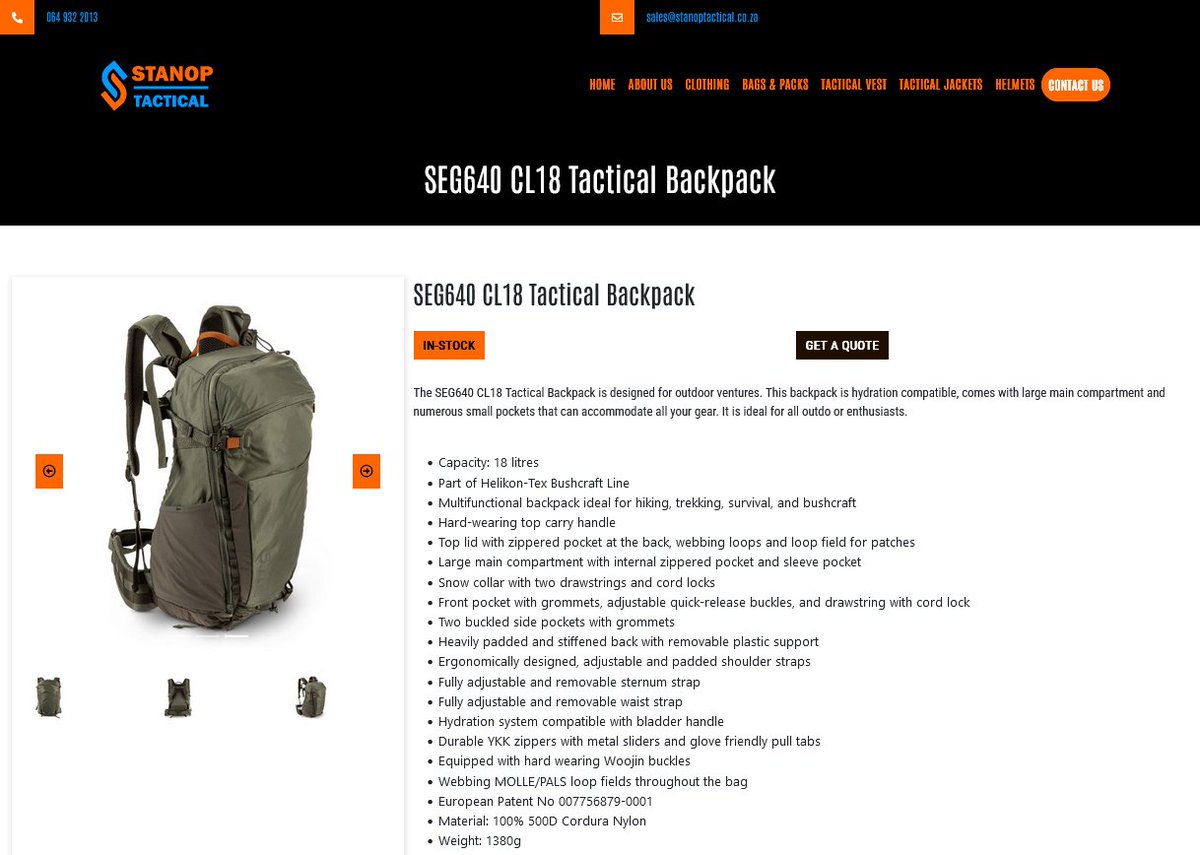 domain /samantha-dcs.co.za registered via @Godaddy
 #1API  spoofing #DCS @Min_JCS  sending emails via @Outlook  #RFQScam

Bait: SEG640 CL18 Tactical Backpack

Uniquely available at #scam /stanoptactical.co.za

@ZADNA @ZaRegistry #DNSAbuse