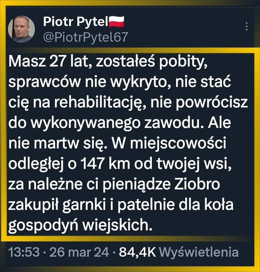 Nadejdą czasy prawa i sprawiedliwości i sprawcy za to odpowiedzą