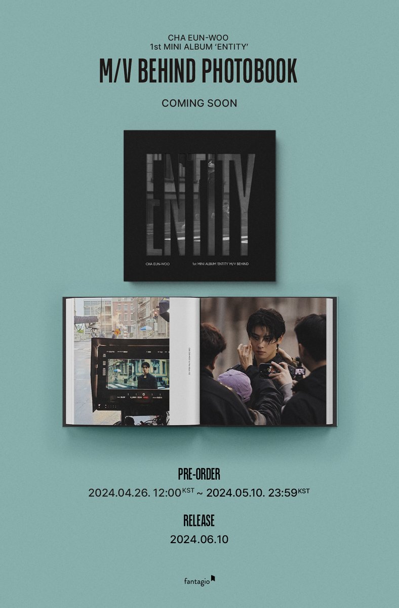 [#차은우]
CHA EUN-WOO 1st MINI ALBUM ‘ENTITY’
M/V BEHIND PHOTOBOOK PRE-ORDER

Coming soon

예약 판매 기간 : 2024.04.26. 12:00 - 2024.05.10. 23:59 (KST)
판매처 : 사운드 웨이브 sound-wave.co.kr

#ENTITY #CHAEUNWOO
#아스트로 #ASTRO