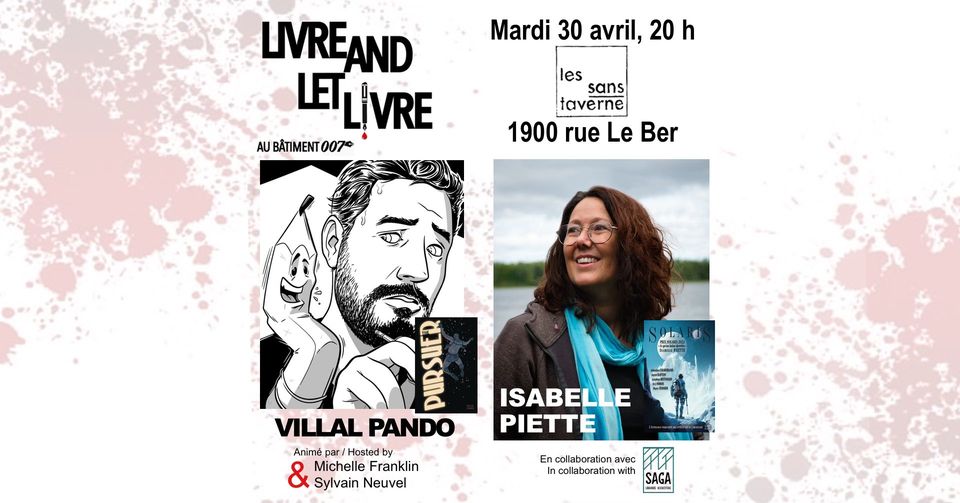 NEXT WEEK! Join @neuvel and Saga Books for an evening with Villal Pando and Isabelle Piette!