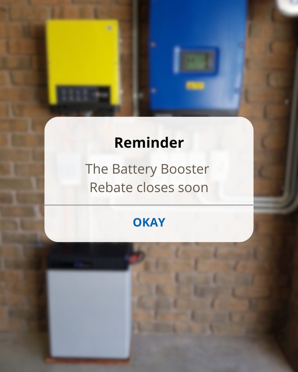 Plug in now to our Battery Booster Program! 🔋 Be quick – if you want cashback of up to $4K on a household battery, apply now! Applications for conditional approval close 8 May 2024. ℹ️ qld.gov.au/housing/home-m…
