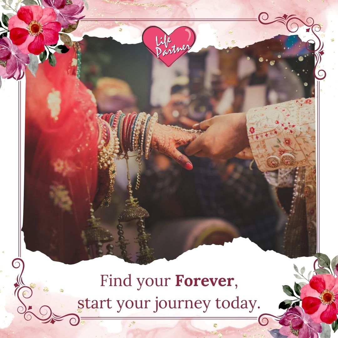 Your quest for everlasting love begins now.

Register with us for free & find your life partner.

#FindYourForever #LoveJourney #TrueLove #MatchmakingMagic #LifePartner