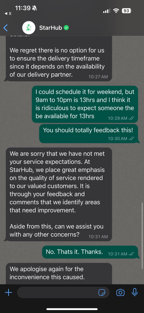 @StarHub I guess you could assist me better when StarHub starts caring about their customer. Provide a shorter time frame! It ain’t that difficult.