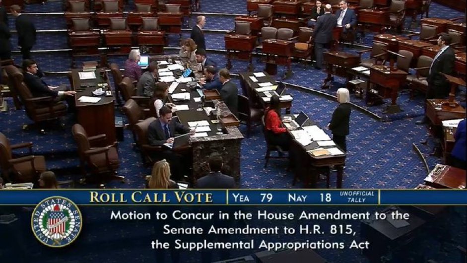 The US-Senate has officially passed the aid bill for Ukraine, Israel, Taiwan and the Indo-Pacific area with an overwhelming 79-18 vote.