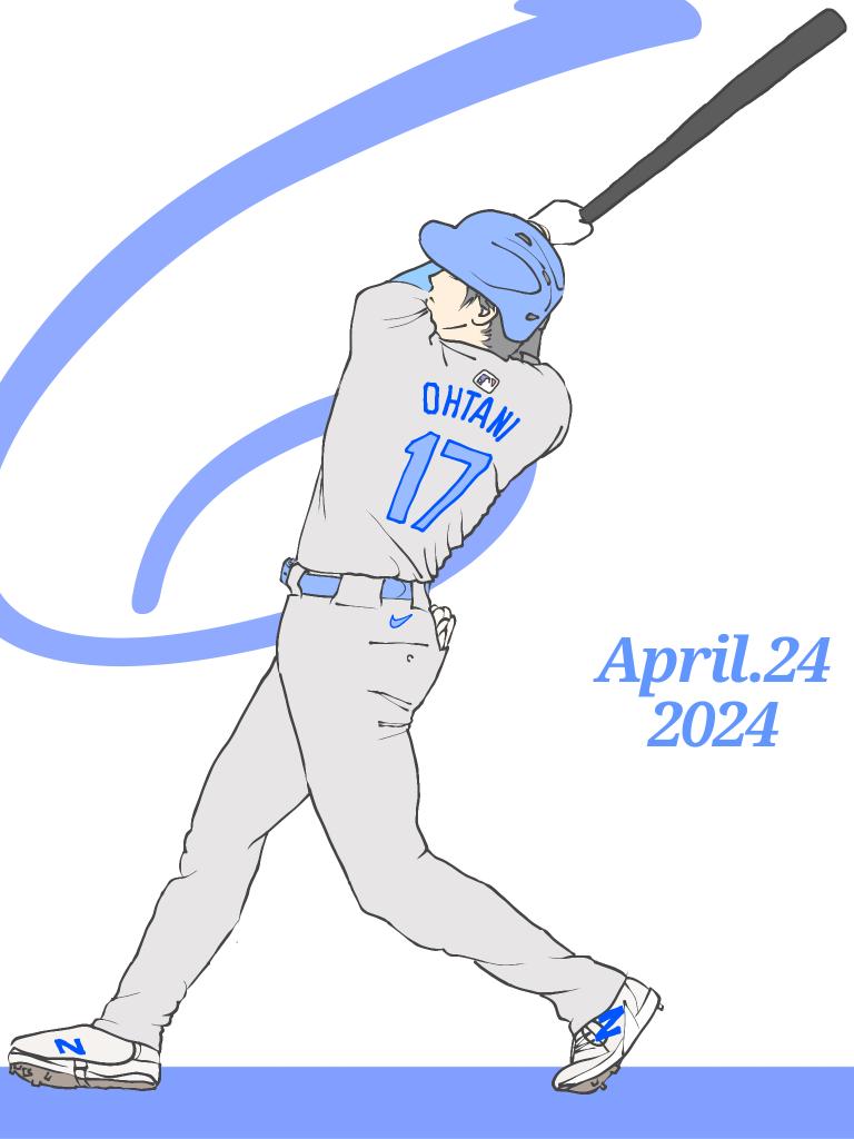 ホームラーーーーーン😆👏👏👏

現地は4月23日、私の誕生日！
最高のプレゼントをありがとうございます(烏滸がましい)

昨日はたくさんのメッセージありがとうございました😭💕💕

#doodle
#ShoheiOhtani
#DodgersWin