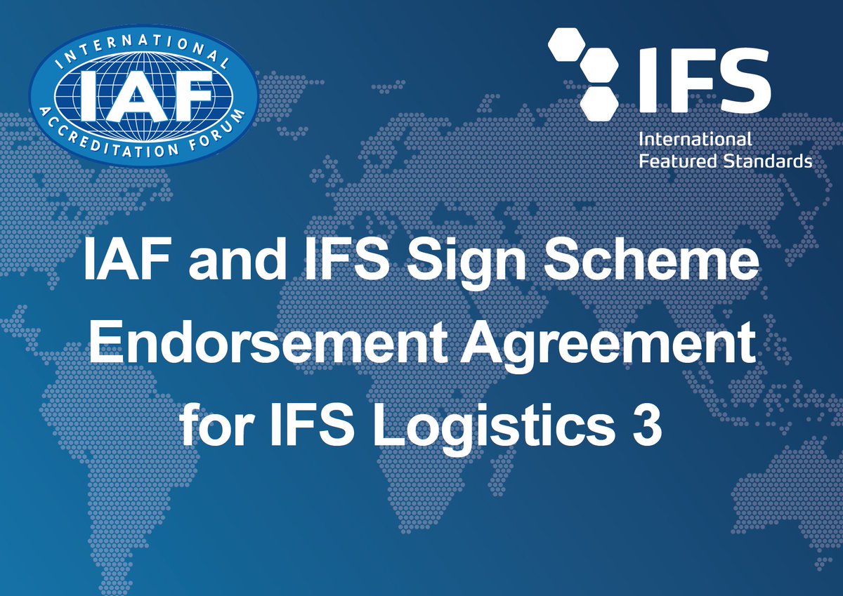IAF is excited to announce the endorsement of IFS Logistics as an IAF MLA sub-scope! Read more here ➡️ iaf.nu/en/news/ifs-lo… #accreditation #IFSLogistics