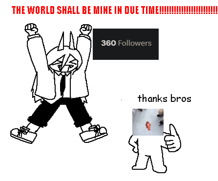 4.1k likes oh my goodness
and I got to 360 followers
Powernation grows stronger once more...
I drew this to celebrate