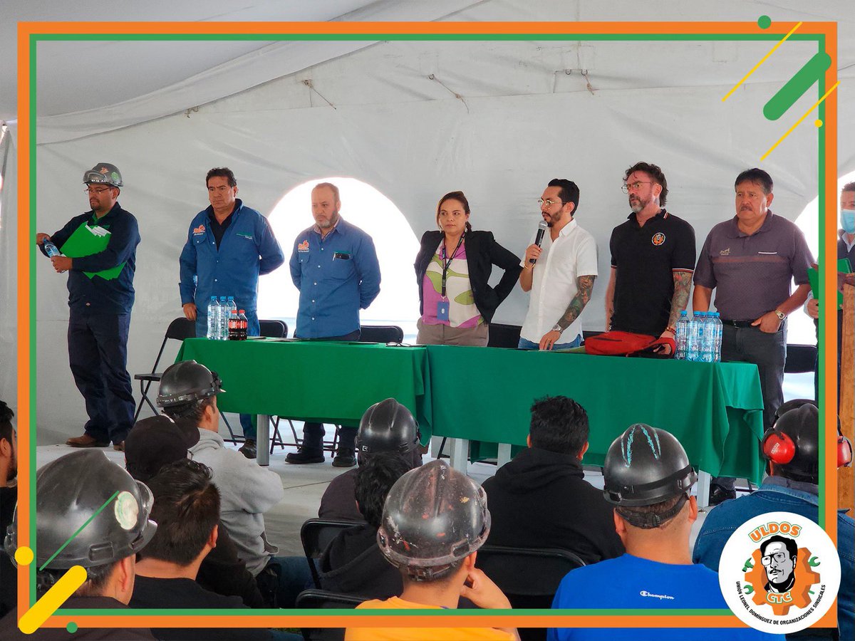 El Secretario General del Sindicato de Trabajadores de las Industrias Metalúrgica y Siderúrgica, Rubén Domínguez Moreno y el Secretario del Interior, Carlos Domínguez Moreno se presentaron en la planta de Greenbrier / YSD Doors en Cd. Sahagún  para hacer entrega de plantas.