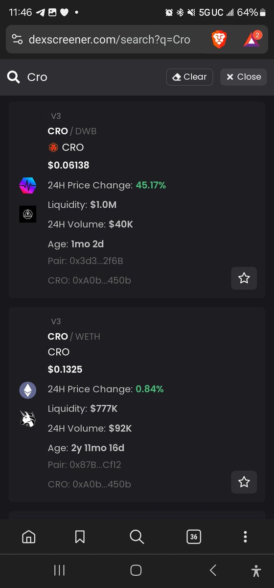 Lmao imagine if you had just listened. $CRO back at over $1M in just this LP and $1B Mcap. Just under 2x from parity. PulpChain >