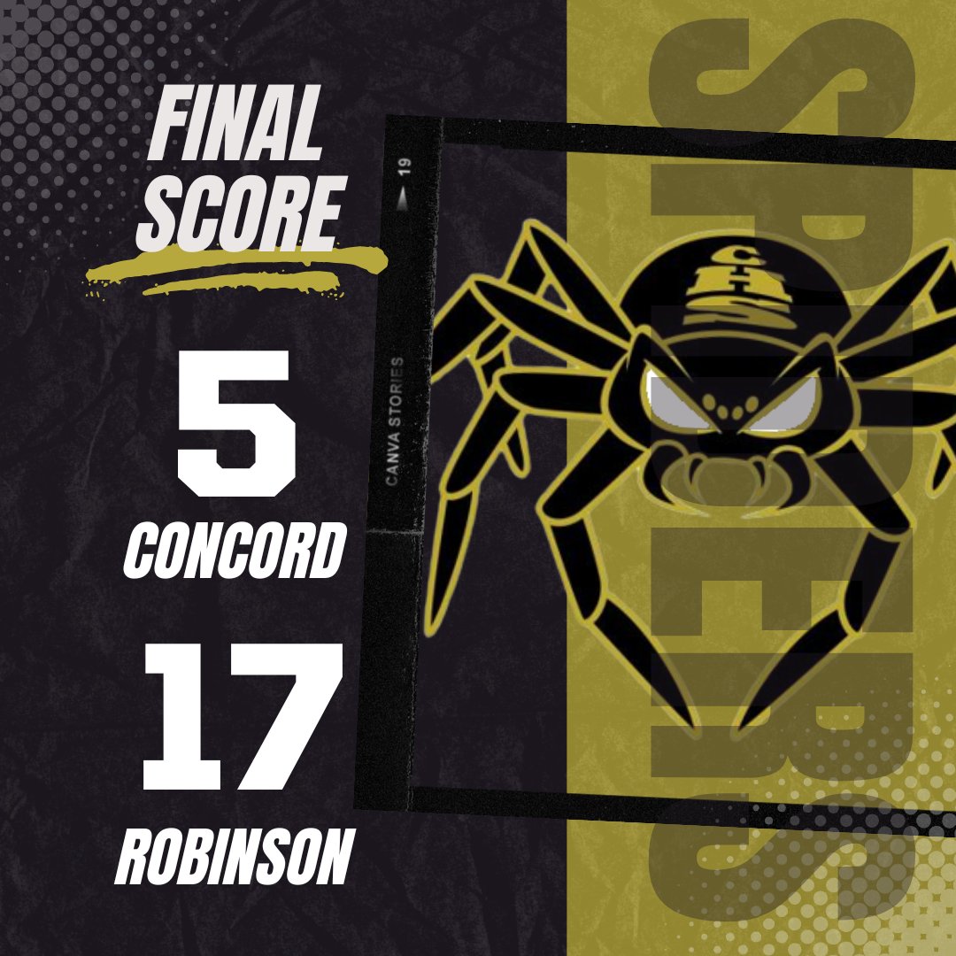 Tough loss at home against JM. Regular season wraps with senior night on Friday at home against Central Cabarrus. Game starts at 7pm. #WeAreConcord #GoSpiders