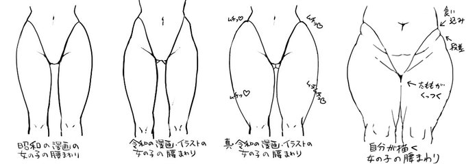 自分が描く女の子の腰回りはコチラです 