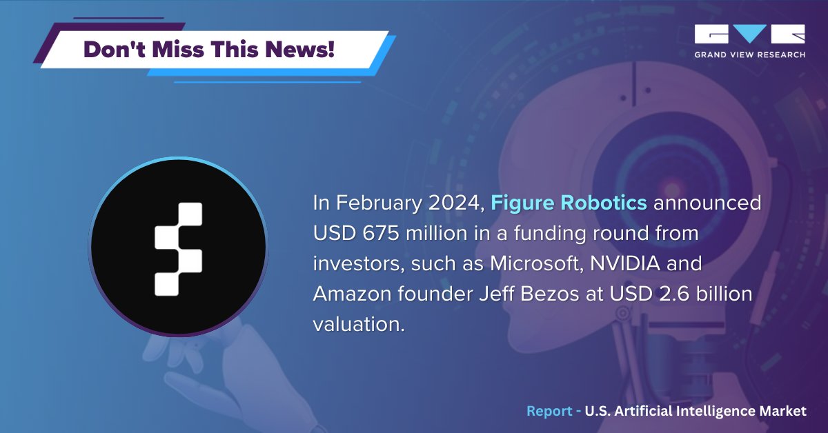 To get more such updates from the U.S. Artificial Intelligence Market, click @ tinyurl.com/22ajtynk

#GVR #marketresearch #researchinsights #industryupdates #industrynews #marketupdates #techupdates #artificialintelligence #AI #technology