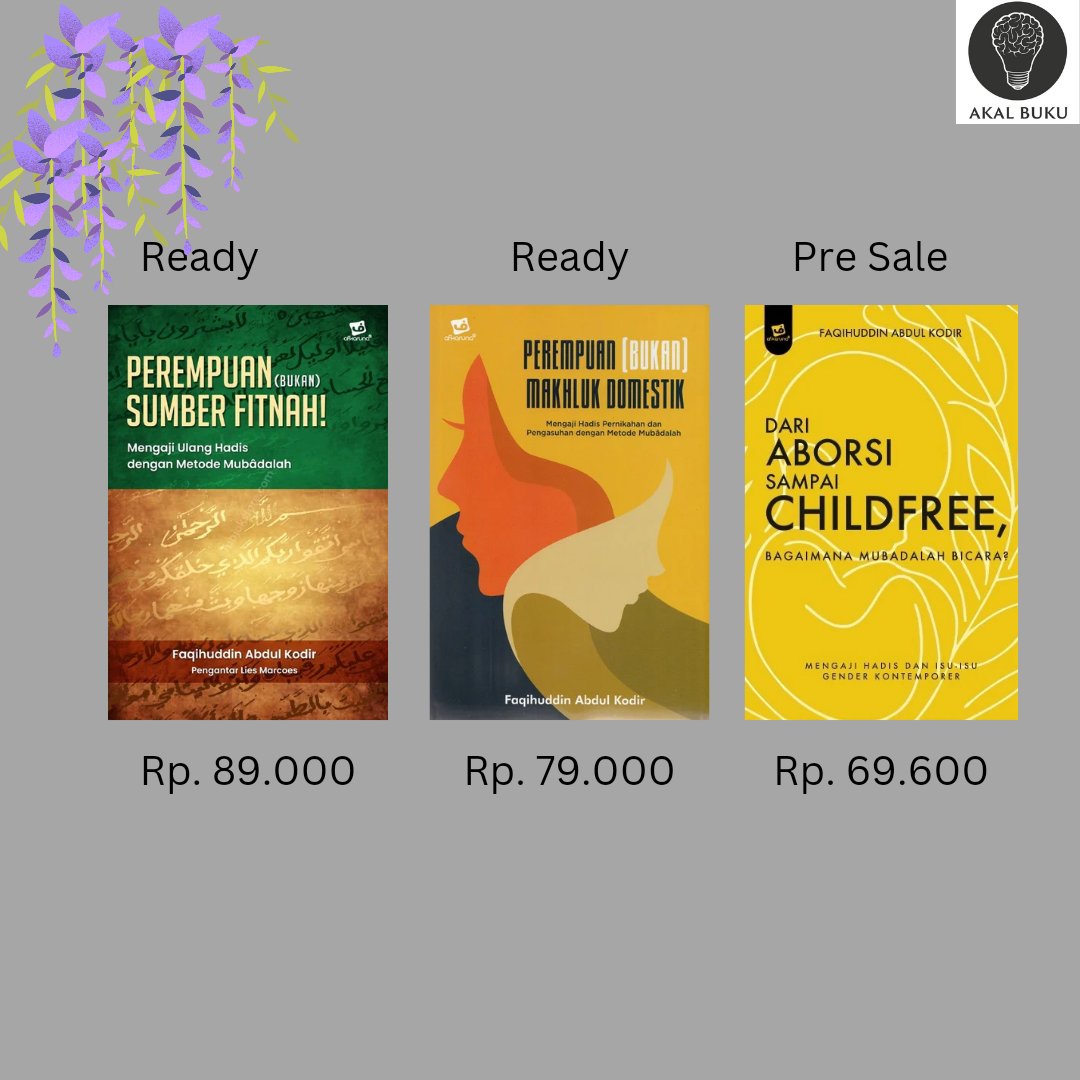 Buku Dari Aborsi Sampai Childfree merupakan buku ketiga dari kajian mubadalah yang diterbitkan oleh Afkaruna setelah Perempuan (Bukan) Sumber Fitnah! dan Perempuan (Bukan) Makhluk Domestik, Loh😊 Apabila berminat silakan dipesan via WA dengan klik wa.link/akalbuku 💃📚