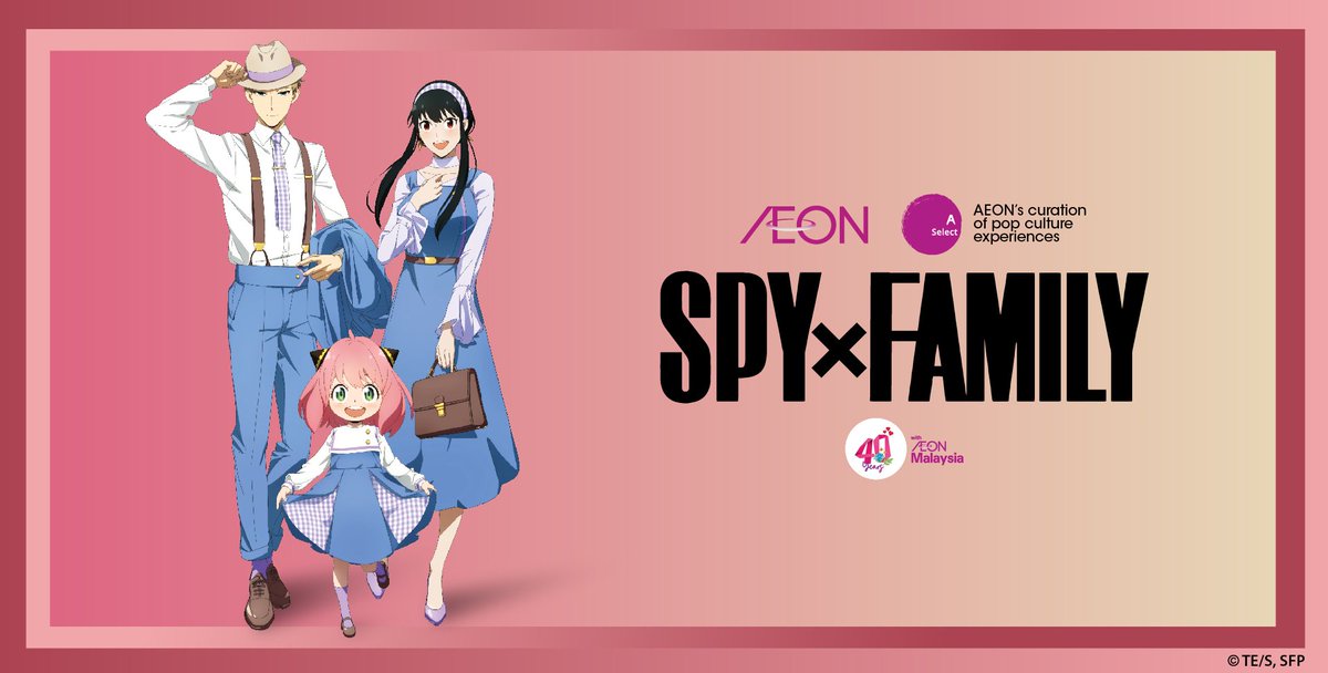 oryoist's tweet photo. 1/

SPYXFAMILY × AEON Malaysia 

SPYXFAMILY Collection Reloaded

Apparel: cloth, totebag,pillow, towel

AEON Food center (food court) : Delicatessen, La Bohome, Coco Cafe, Sucree Amor 

More photos on thread 🧵

#SPY_FAMILY   
#スパイファミリー https://t.co/SQfvsoXq06